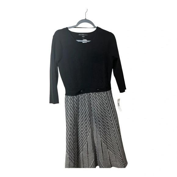 Maggy London  women’s Ronan Aline Mixed Media Mide Dress - Picture 3 of 7